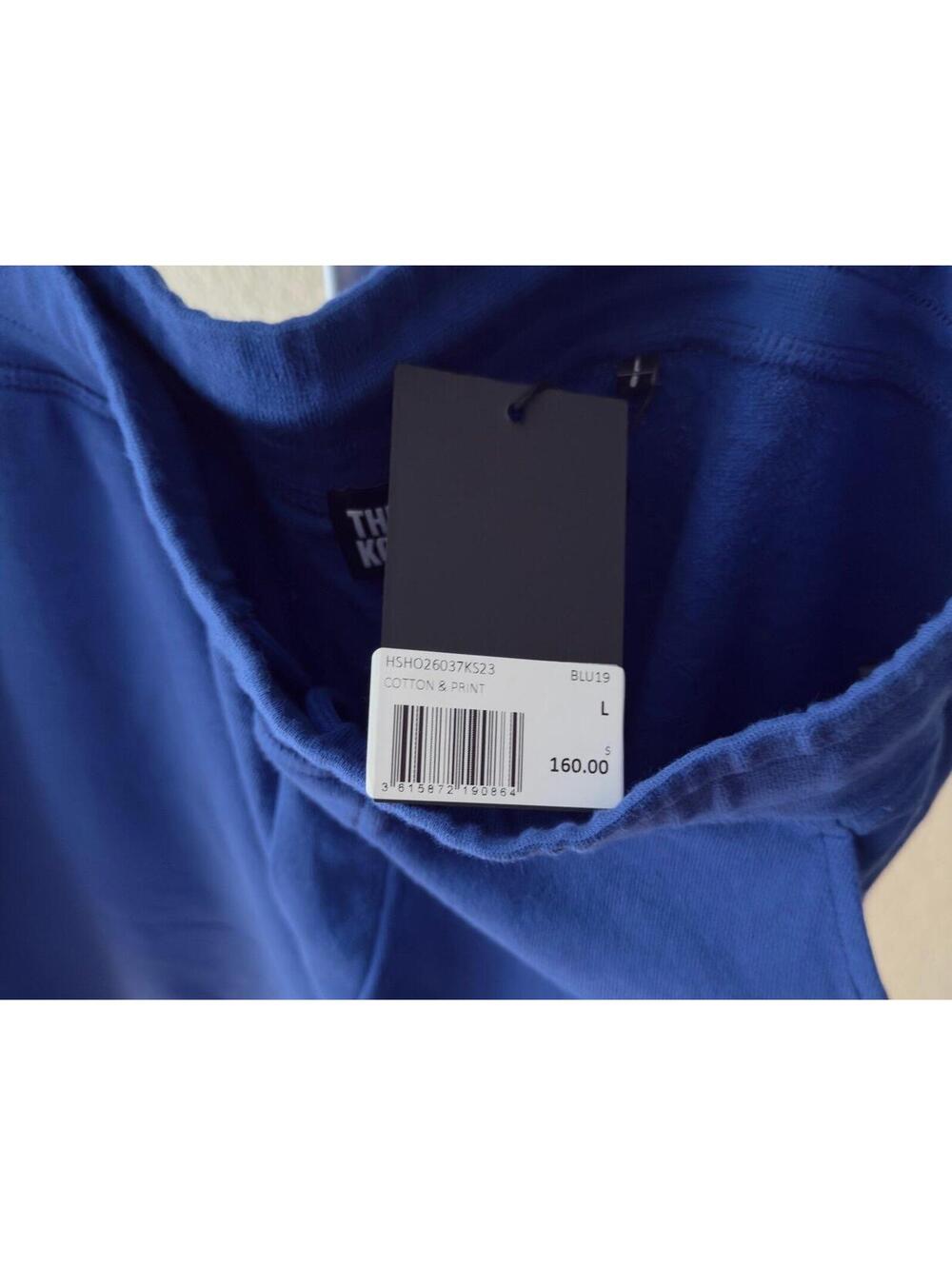 The Kooples Logo Sweat Shorts Blue 8” Inseam Size L NWT - Picture 4 of 5